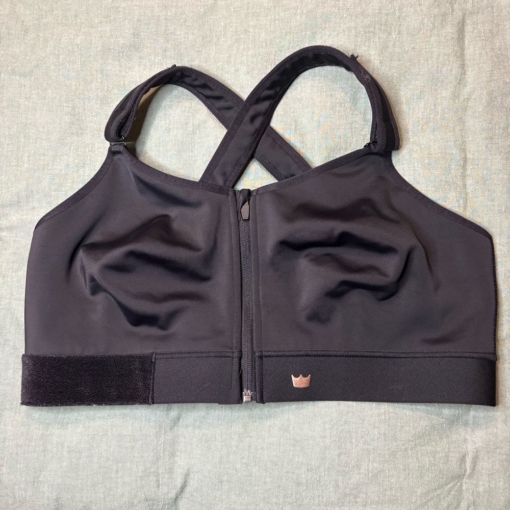Shefit Flex Sports Bra Medium Impact Black Gold Adjustable 4Luxe